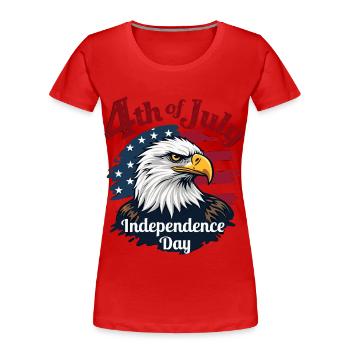 Amerika USA Adler 4th July Independence Day - Frauen Premium Bio T-Shirt - Rot - Vorne - Mia (176cm)