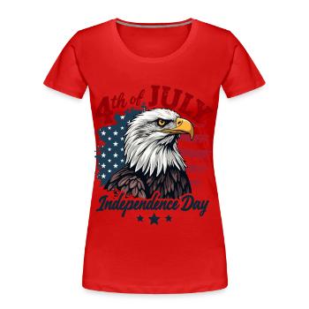 Amerika USA Adler 4th July Independence Day - Frauen Premium Bio T-Shirt - Rot - Vorne - Mia (176cm)