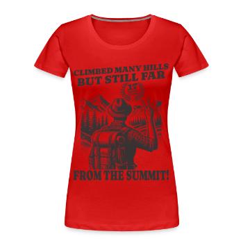 Funny Wanderer Birthday 17 Years - Women's Premium Organic T-Shirt - red - Front - Mia (176cm)