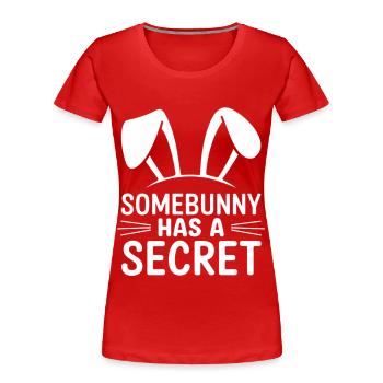 Lustiger Osterhase Ostern Spruch - Frauen Premium Bio T-Shirt - Rot - Vorne - Mia (176cm)
