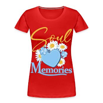 Seelen-Erinnerungen - Frauen Premium Bio T-Shirt - Rot - Vorne - Mia (176cm)