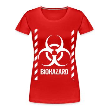 Biohazard Grunge Zombies Apokalypse Horror - Frauen Premium Bio T-Shirt - Rot - Vorne - Mia (176cm)