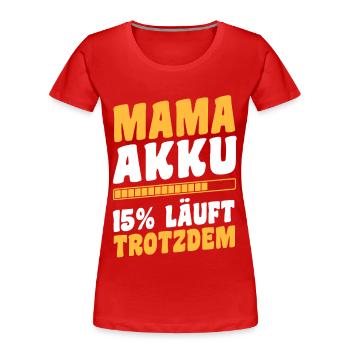 Mutter Team Mama - Frauen Premium Bio T-Shirt - Rot - Vorne - Mia (176cm)