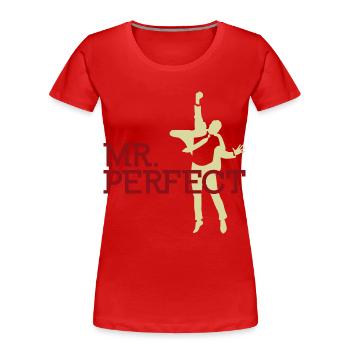 Mr. Perfect - Women's Premium Organic T-Shirt - red - Front - Mia (176cm)