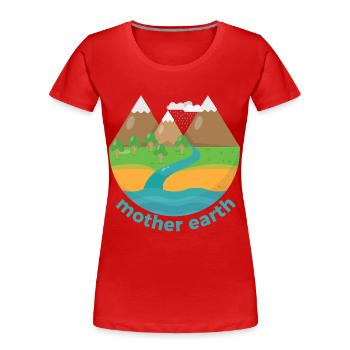 Jour de la Terre - T-shirt bio Premium Femme - rouge - Devant - Mia (176cm)