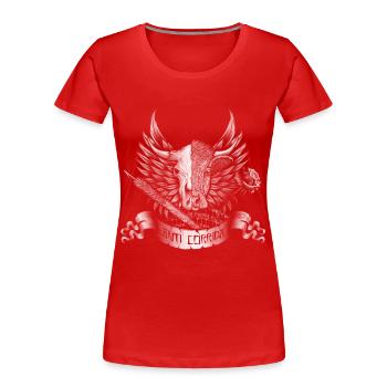 Anti Corrida - T-shirt bio Premium Femme - rouge - Devant - Mia (176cm)