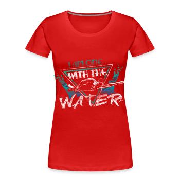 Swimmer swimming gift idea - Women's Premium Organic T-Shirt - red - Front - Mia (176cm)