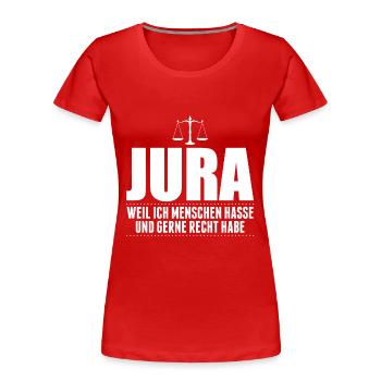 Anwalt - Frauen Premium Bio T-Shirt - Rot - Vorne - Mia (176cm)