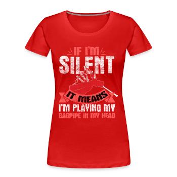 Cornemuse cornemuse musicienne idée cadeau - T-shirt bio Premium Femme - rouge - Devant - Mia (176cm)