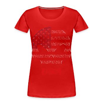 Skull USA United States - Frauen Premium Bio T-Shirt - Rot - Vorne - Mia (176cm)