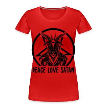 Satanism - Women's Premium Organic T-Shirt - red - Front - Mia (176cm)