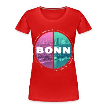 Bonn Germany City Skyline Home Love - Women's Premium Organic T-Shirt - red - Front - Mia (176cm)