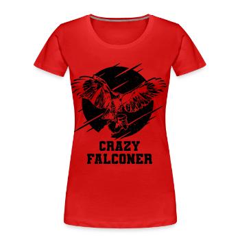 Falconry - Women's Premium Organic T-Shirt - red - Front - Mia (176cm)