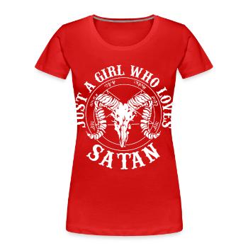 Satanists - Women's Premium Organic T-Shirt - red - Front - Mia (176cm)