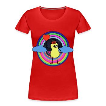 Peanut Dream Nut Kids Good Night Rainbow - T-shirt bio Premium Femme - rouge - Devant - Mia (176cm)