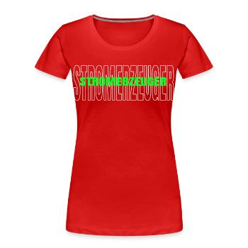 Power Generators Sustainable Power Generation - Women's Premium Organic T-Shirt - red - Front - Mia (176cm)