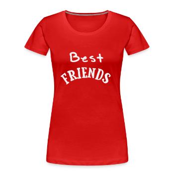 Best friends - Frauen Premium Bio T-Shirt - Rot - Vorne - Mia (176cm)