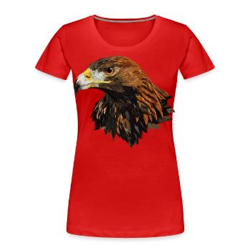 Aigle en or - T-shirt bio Premium Femme - rouge - Devant - Mia (176cm)