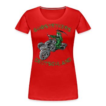 Ghostryker Allemagne Vert - T-shirt bio Premium Femme - rouge - Devant - Mia (176cm)