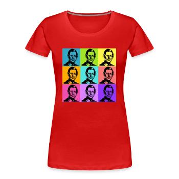 King Charles Colours - Frauen Premium Bio T-Shirt - Rot - Vorne - Mia (176cm)