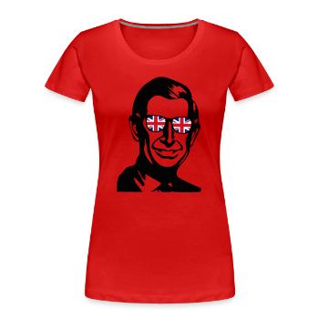 King Charles Sunglasses - Frauen Premium Bio T-Shirt - Rot - Vorne - Mia (176cm)