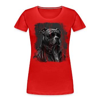Stafford Liebe - Frauen Premium Bio T-Shirt - Rot - Vorne - Mia (176cm)