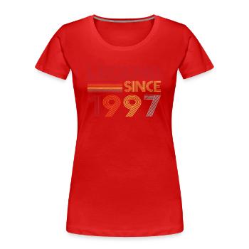 1997 Geburtstag Legend since Retro Vintage - Frauen Premium Bio T-Shirt - Rot - Vorne - Mia (176cm)