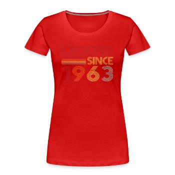 1963 Birthday Legend since Retro Vintage - Women's Premium Organic T-Shirt - red - Front - Mia (176cm)