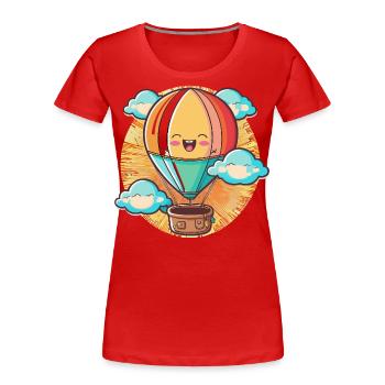 Sunrise Soaring - Women's Premium Organic T-Shirt - red - Front - Mia (176cm)