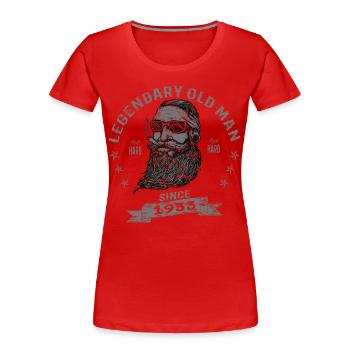 1953 Geburtstag Legendary Old Man - Frauen Premium Bio T-Shirt - Rot - Vorne - Mia (176cm)