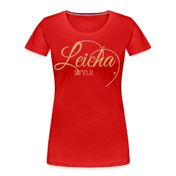 Leichas-Stil - Frauen Premium Bio T-Shirt - Rot - Vorne - Mia (176cm)