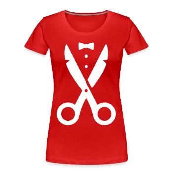 Bastler - Crafter - Crafting - Frauen Premium Bio T-Shirt - Rot - Vorne - Mia (176cm)