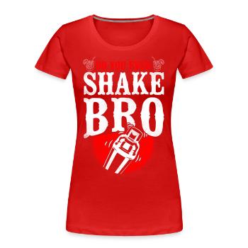 Barman Mixologue Do You Even - T-shirt bio Premium Femme - rouge - Devant - Mia (176cm)