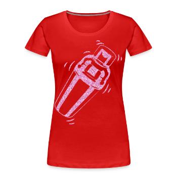 Barman Mixologue Shaker - T-shirt bio Premium Femme - rouge - Devant - Mia (176cm)