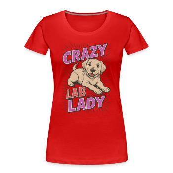 Crazy Lab Lady - Frauen Premium Bio T-Shirt - Rot - Vorne - Mia (176cm)