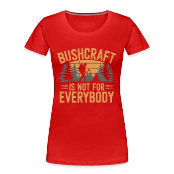 Bushcraft - Women's Premium Organic T-Shirt - red - Front - Mia (176cm)