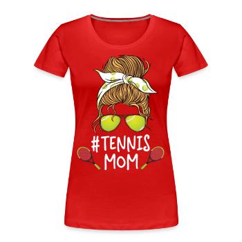 Funny Tennis Player Racket - Frauen Premium Bio T-Shirt - Rot - Vorne - Mia (176cm)