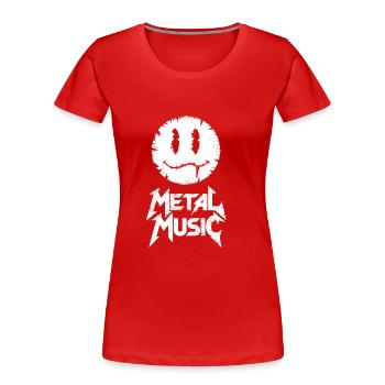 Metal music - Frauen Premium Bio T-Shirt - Rot - Vorne - Mia (176cm)