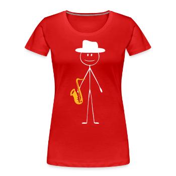 Saxophone Saxophone Guy - Frauen Premium Bio T-Shirt - Rot - Vorne - Mia (176cm)