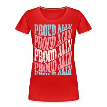 Transgender Trans LGBT Pride - Frauen Premium Bio T-Shirt - Rot - Vorne - Mia (176cm)