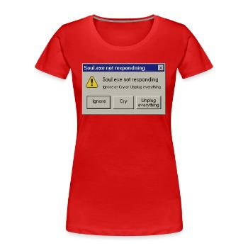 Soul.exe Not Responding – Soul.exe reagiert nicht - Frauen Premium Bio T-Shirt - Rot - Vorne - Mia (176cm)