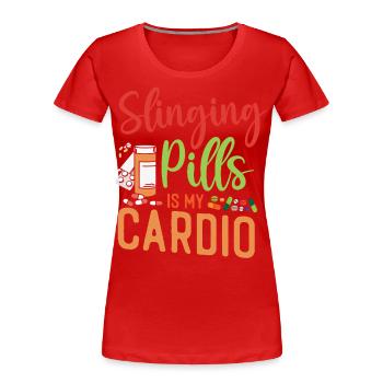Pharmacy Tech Technician - Frauen Premium Bio T-Shirt - Rot - Vorne - Mia (176cm)