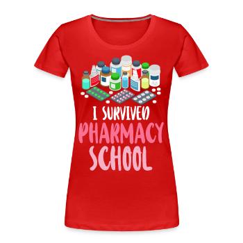 Pharmacy Tech Technician - Frauen Premium Bio T-Shirt - Rot - Vorne - Mia (176cm)