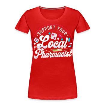 Pharmacy Tech Technician - Frauen Premium Bio T-Shirt - Rot - Vorne - Mia (176cm)