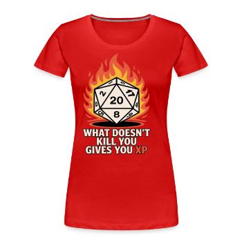 What Doesn't Kill You Gives You XP - Women's Premium Organic T-Shirt - red - Front - Mia (176cm)