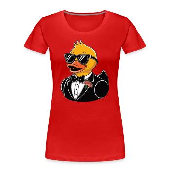 Gummiente Braeutigam - Frauen Premium Bio T-Shirt - Rot - Vorne - Mia (176cm)