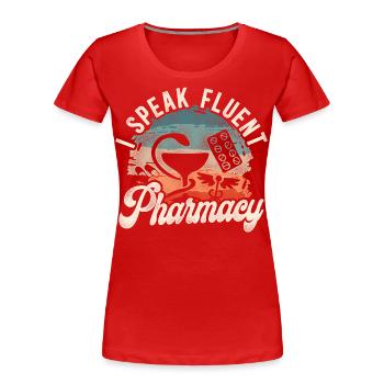 Pharmacy Tech Technician - Frauen Premium Bio T-Shirt - Rot - Vorne - Mia (176cm)
