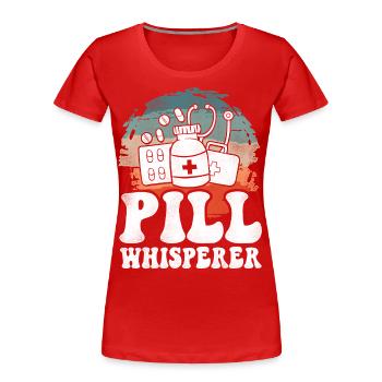 Pharmacy Tech Technician - Frauen Premium Bio T-Shirt - Rot - Vorne - Mia (176cm)