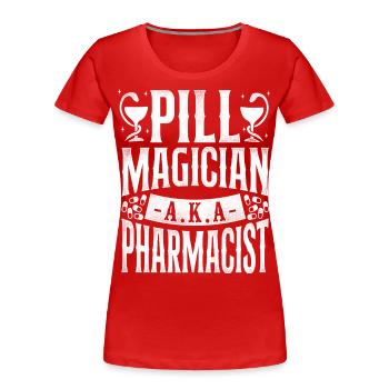 Pharmacy Tech Technician - Frauen Premium Bio T-Shirt - Rot - Vorne - Mia (176cm)