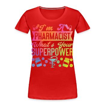 Pharmacy Tech Technician - Frauen Premium Bio T-Shirt - Rot - Vorne - Mia (176cm)